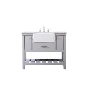 ARKA-E VF60142GR Bathroom Vanity in Grey/Brushed Nickel