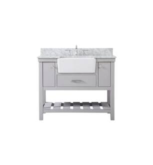 ARKA-E VF60142GR-BS Bathroom Vanity in Grey/Brushed Nickel