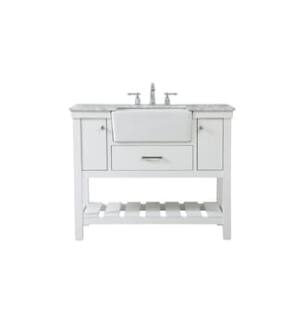 ARKA-E VF60142WH Bathroom Vanity in White/Brushed Nickel