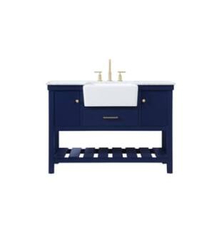 ARKA-E VF60148BL Bathroom Vanity in Blue/Gold