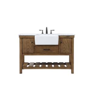 ARKA-E VF60148DW Bathroom Vanity in Driftwood/Black