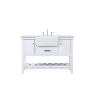 ARKA-E VF60148WH Bathroom Vanity in White/Brushed Nickel