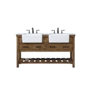ARKA-E VF60160DDW Bathroom Vanity in Driftwood/Black