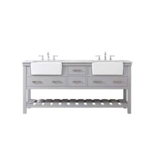 ARKA-E VF60172DGR Bathroom Vanity in Grey/Brushed Nickel