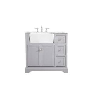 ARKA-E VF60236GR Bathroom Vanity in Grey/Brushed Nickel