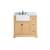 Arka VF60236NW-BS Bathroom Vanity in Natural Wood/Black