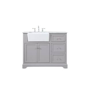 ARKA-E VF60242GR Bathroom Vanity in Grey/Brushed Nickel
