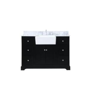 ARKA-E VF60248BK-BS Bathroom Vanity in Black/Brushed Nickel