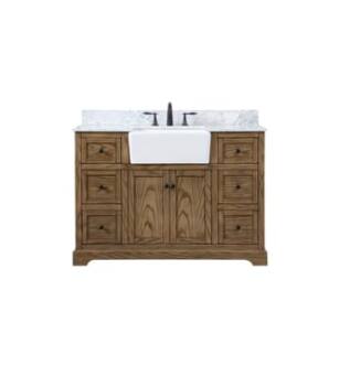 ARKA-E VF60248DW-BS Bathroom Vanity in Driftwood/Black