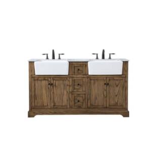 ARKA-E VF60260DDW Bathroom Vanity in Driftwood/Black