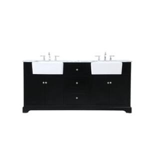 ARKA-E VF60272DBK Bathroom Vanity in Black/Brushed Nickel