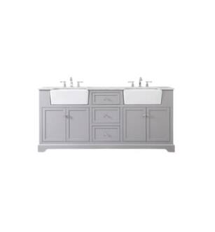 ARKA-E VF60272DGR Bathroom Vanity in Grey/Brushed Nickel