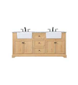 ARKA-E VF60272DNW Bathroom Vanity in Natural Wood/Black