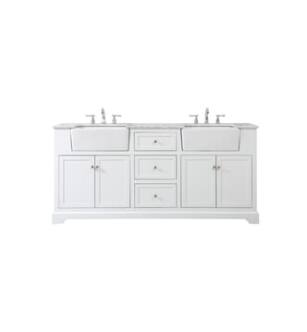 ARKA-E VF60272DWH Bathroom Vanity in White/Brushed Nickel