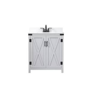 ARKA-E VF90230GR-BS Bathroom Vanity in Grey/Black