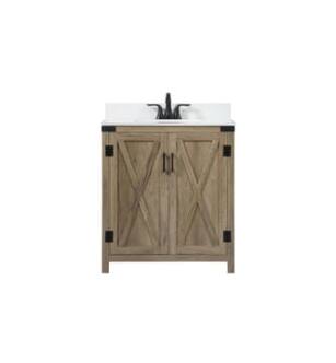 ARKA-E VF90230NT-BS Bathroom Vanity in Natural Oak/Black