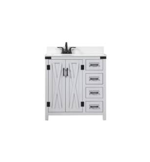 ARKA-E VF90232GR-BS Bathroom Vanity in Grey/Black