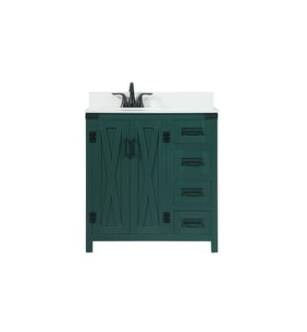 ARKA-E VF90232MGN-BS Bathroom Vanity in Green/Black