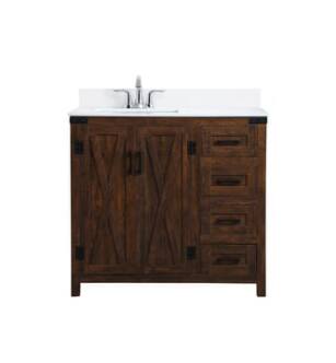 ARKA-E VF90236EX-BS Bathroom Vanity in Expresso/Black