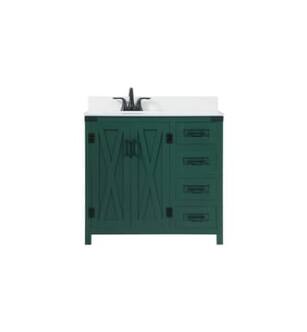 ARKA-E VF90236MGN-BS Bathroom Vanity in Green/Black