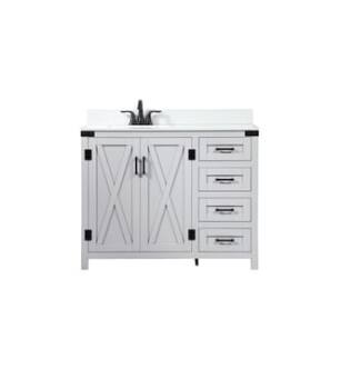 ARKA-E VF90242GR-BS Bathroom Vanity in Grey/Black