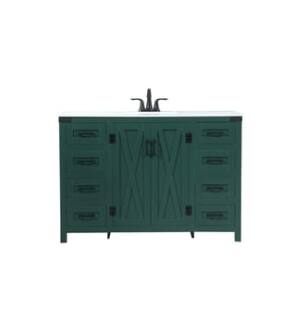 ARKA-E VF90248MGN Bathroom Vanity in Green/Black