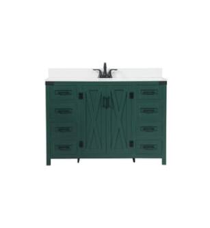 ARKA-E VF90248MGN-BS Bathroom Vanity in Green/Black