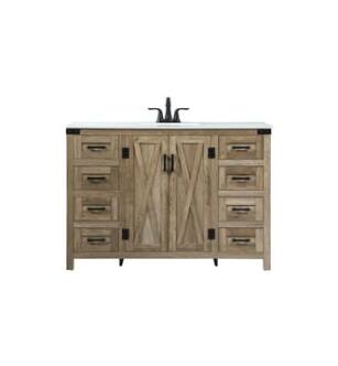 ARKA-E VF90248NT Bathroom Vanity in Natural Oak/Black