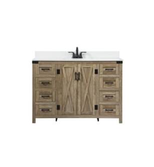 ARKA-E VF90248NT-BS Bathroom Vanity in Natural Oak/Black