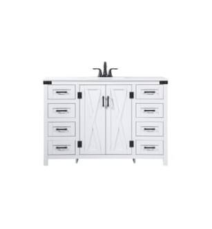 ARKA-E VF90248WH Bathroom Vanity in White/Black