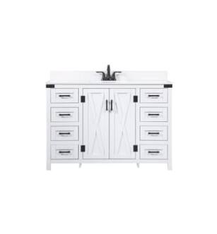 ARKA-E VF90248WH-BS Bathroom Vanity in White/Black