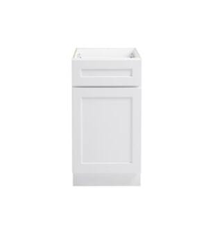 ARKA-E 2DB18-SKWH Shaker Style Kitchen Cabinet in White