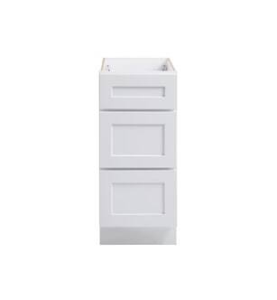 ARKA-E 3DB15-SKWH Shaker Style Kitchen Cabinet in White