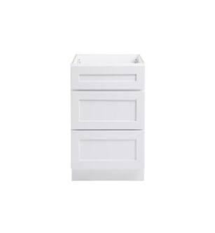 ARKA-E 3DB21-SKWH Shaker Style Kitchen Cabinet in White