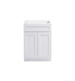 ARKA-E B24-SKWH Shaker Style Kitchen Cabinet in White