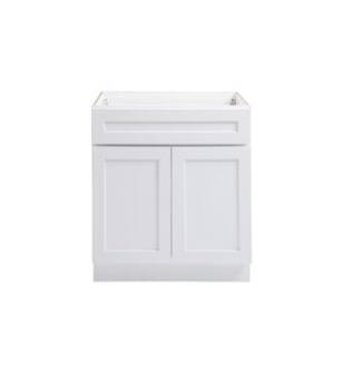 ARKA-E B30-SKWH Shaker Style Kitchen Cabinet in White