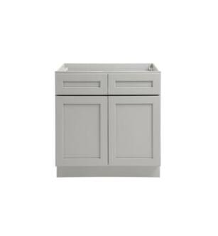 ARKA-E B33-2RO-SKGR Shaker Style Kitchen Cabinet in Grey