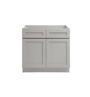 ARKA-E B36-2RO-SKGR Shaker Style Kitchen Cabinet in Grey