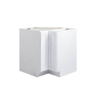 ARKA-E BCF33-LS-SKWH Shaker Style Kitchen Cabinet in White