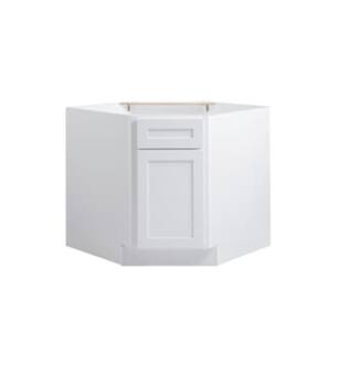 ARKA-E DSB36-SKWH Shaker Style Kitchen Cabinet in White