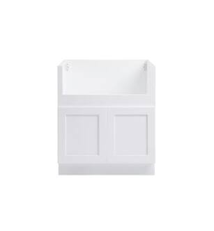 ARKA-E FSB30-SKWH Shaker Style Kitchen Cabinet in White