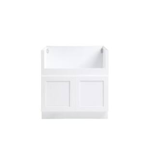 ARKA-E FSB33-SKWH Shaker Style Kitchen Cabinet in White