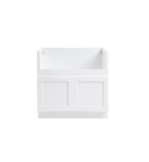 ARKA-E FSB36-SKWH Shaker Style Kitchen Cabinet in White