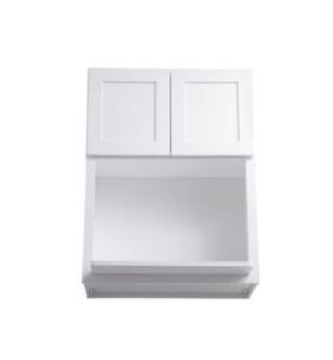 ARKA-E MW2736-SKWH Shaker Style Kitchen Cabinet in White