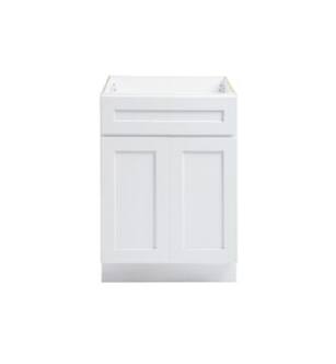 ARKA-E SB24-SKWH Shaker Style Kitchen Cabinet in White