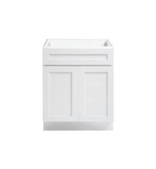 ARKA-E SB27-SKWH Shaker Style Kitchen Cabinet in White