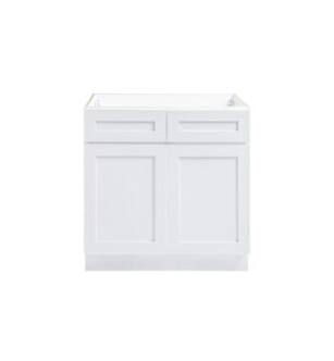 ARKA-E SB33-SKWH Shaker Style Kitchen Cabinet in White