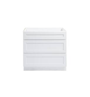 ARKA-E SBCD36-SKWH Shaker Style Kitchen Cabinet in White