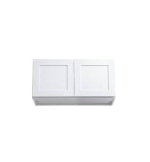 ARKA-E W3015-SKWH Shaker Style Kitchen Cabinet in White