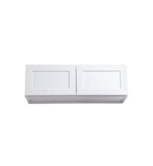ARKA-E W3612-SKWH Shaker Style Kitchen Cabinet in White
